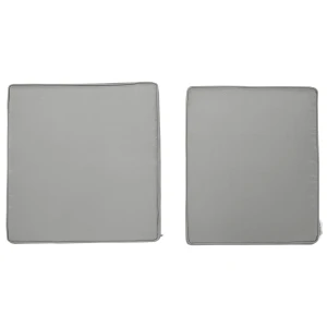 Outsunny Set van 2 zitkussens, 56 x 52 cm stoelkussens met rits, stofhoes, 7 cm dikke vulling, wasbaar Lichtgrijs