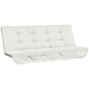 Outsunny kussenset voor veranda, weerbestendig, perfect voor schommelstoelen, comfortabel zitkussen, 170 cm, beige | Aosom.nl