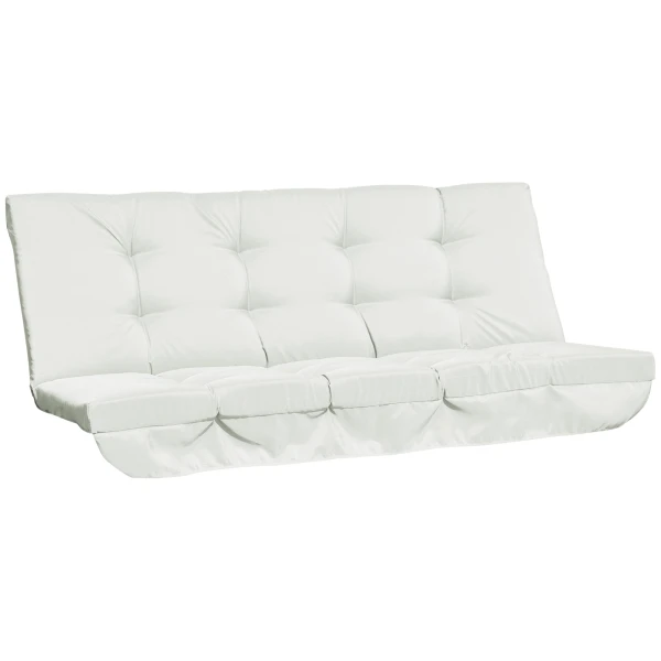 Outsunny kussenset voor veranda, weerbestendig, perfect voor schommelstoelen, comfortabel zitkussen, 170 cm, beige | Aosom.nl