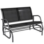 Outsunny schommelbank, comfortabele tuinschommel, weerbestendig met metalen frame, voor 2 personen, 150 x 100 x 150 cm, grijs | Aosom.nl