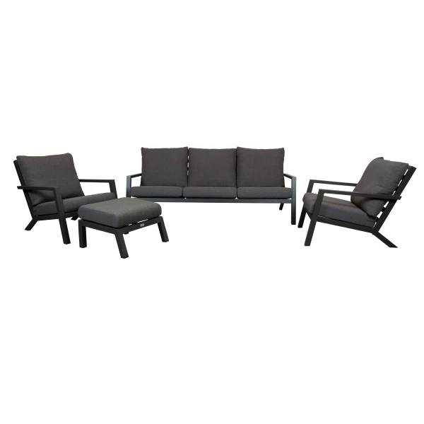 Qopps Atlanta loungeset 3zits 2 lougestoelen met voetenbank