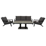 Qopps Atlanta loungeset 3zits 2 loungestoelen met Gooks up down tuintafel