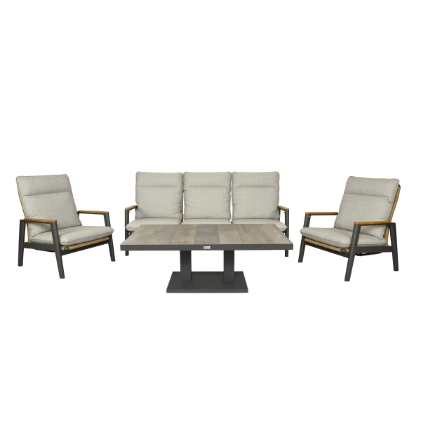 Qopps Yvori loungeset met Camos up down tuintafel