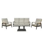 Qopps Yvori loungeset met Rubli up down tuintafel