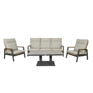 Qopps Yvori loungeset met Rubli up down tuintafel