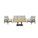 Qopps Yvori loungeset met Zamin up down tuintafel