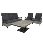 Qopps loungeset 3-zits bank met 2 stoelen Orlon tafel Camos