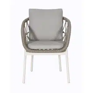 Dining Tuinstoel Dakota Bruin Aluminium Touw Stoel Buiten Vita Lux Outdoor Living