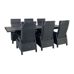 Dining set East Haven Midnight Grey 202 - 264 x 100 x 77 cm Oosterik Home - Oosterik home
