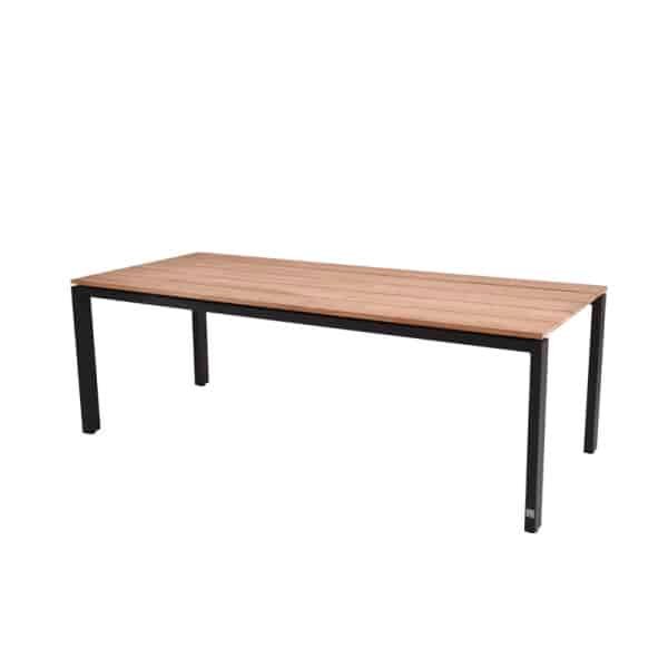 Goa tafelframe Antracite met tafelblad Teak 220 x 95 cm 4SO - 4so