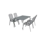 Greemotion Tuinset Toulouse (Tafel + 4 stapelstoelen, 140 x 74 x 90 cm)
