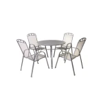 Greemotion Tuinset Toulouse (Tafel + 4 stapelstoelen, Ø100 x 74 cm)