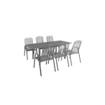 Greemotion Tuinset Toulouse (Uitschuifbare tafel + 6 stapelstoelen, 140-200 x 74 x 90 cm)