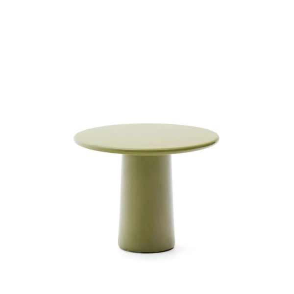 Kave Home Ronde Bijzettafel 'Albanella' Cement, 65cm, kleur Groen