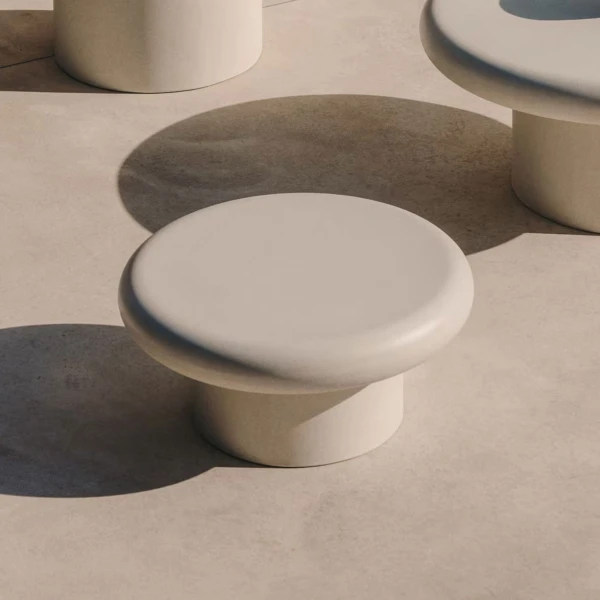 Kave Home Ronde Salontafel 'Addaia' Cement, 66cm