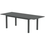 Outsunny Uitschuifbare Tuintafel Aluminium 160/220x90 cm Weerbestendig, Antislip Buffettafel Grijs