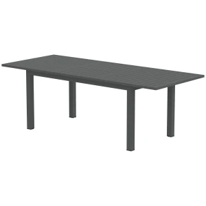 Outsunny Uitschuifbare Tuintafel Aluminium 160/220x90 cm Weerbestendig, Antislip Buffettafel Grijs