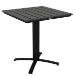 Outsunny terrastafel, duurzaam, voor 4 personen, weerbestendig aluminium frame, ideaal voor buiten, 70 x 70 x 76 cm, grijs | Aosom.nl