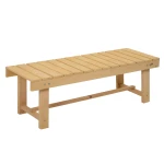 Outsunny tuinbank, 2-zits, duurzaam massief hout, weerbestendig, comfortabel design, 1,1 m, naturel | Aosom.nl