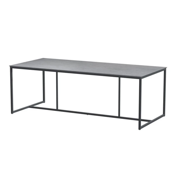 Quatro tafelframe Antracite met HPL tafelblad Light Grey 220 x 95 cm 4SO - 4so