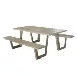 Vita Massa rechthoekige picknicktafel taupe