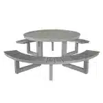 Vita Massa ronde picknicktafel taupe