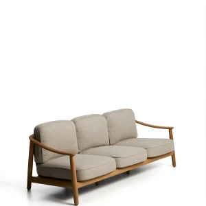 Kave Home 3-zits Tuinbank Elunda Teakhout - Beige