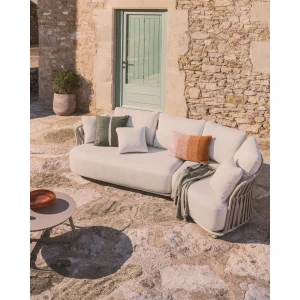 Kave Home Loungebank Osani Met 2-zits en ronde module - Beige/Taupe