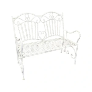 Romantische Tuinbank Ijzer Wit 110 cm Buitengewoon de Boet - Buitengewoon de boet