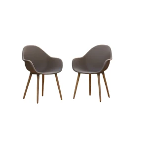 Annestad dining chair anthracite/teak look Eurofar - Eurofar