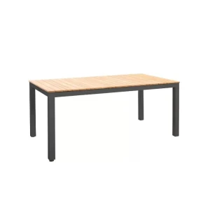 Arashi dining tafel 169x90cm aluminium dark grey teak Yoi - Yoi