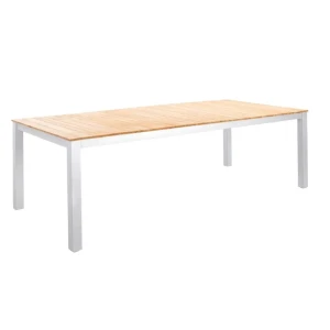 Arashi tuintafel aluminium 220x100cm white/teak Yoi - Yoi