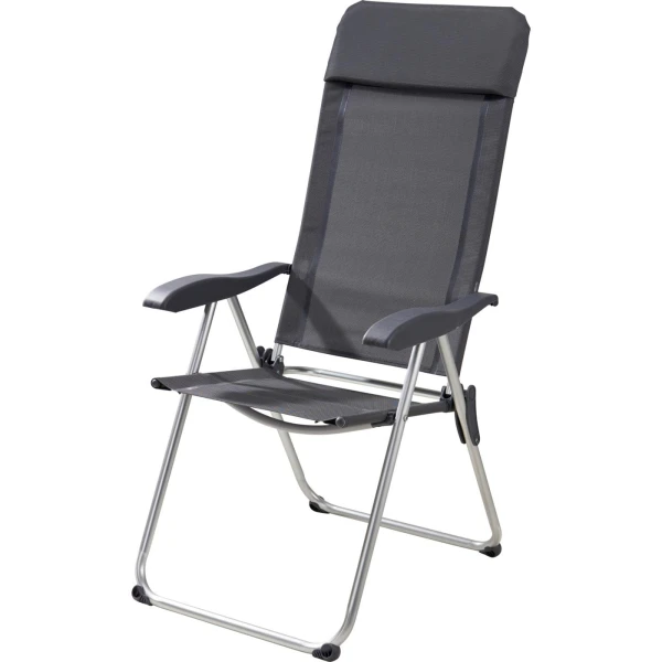 Campingstoel grijs 69x58x111cm