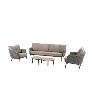 Cannes loungeset met Monroe coffeetafels terre 65 x 32 cm & 80 x 27 cm Taste - Taste
