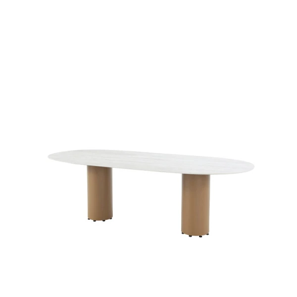 Colorado dining tafel amber ovaal keramiek travertin 240x105 cm 4SO - 4so
