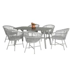 Diningset Cossato Oropa White Oosterik Home - Oosterik home