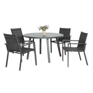 Diningset Pinerolo Chieri Grey Oosterik Home - Oosterik home