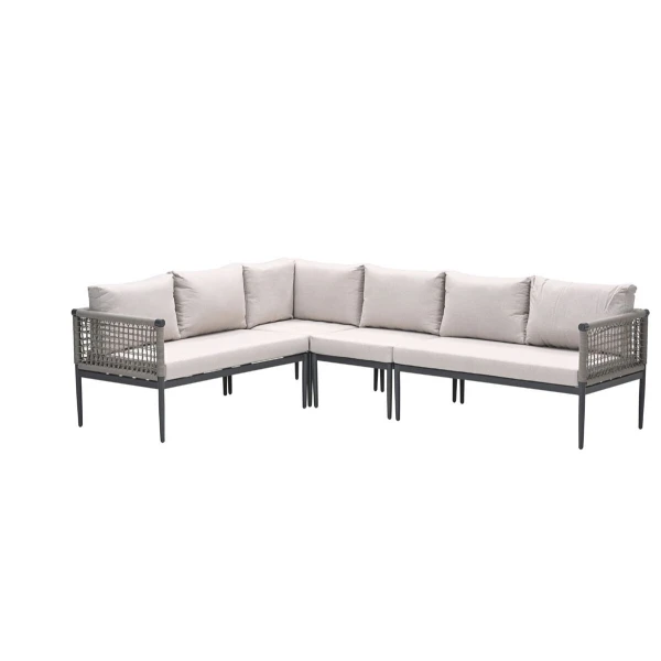 Garden impression Teramon hoek loungeset 4 delig desert sand zonder tafel