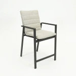 Genua Barstoel met kussen antraciet