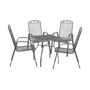 Greemotion Tuinset Toulouse (Tafel + 4 stapelstoelen, 70 x 74 x 70 cm)