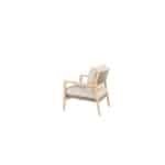 Julia low dining stoel brushed teak incl. 2 kussens 70x71,5x86 cm 4SO - 4so