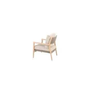 Julia low dining stoel brushed teak incl. 2 kussens 70x71,5x86 cm 4SO - 4so