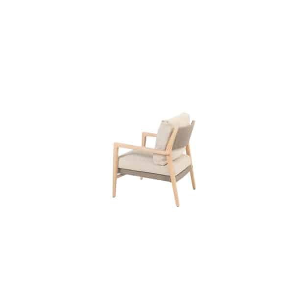 Julia low dining stoel brushed teak incl. 2 kussens 70x71,5x86 cm 4SO - 4so