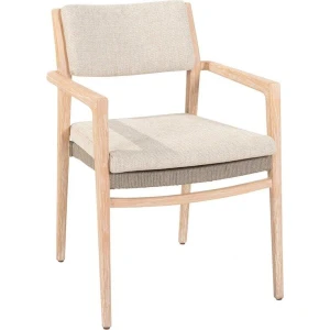 Julia stapelbare dining stoel brushed teak incl. 2 kussens 59x64x86 cm 4SO - 4so