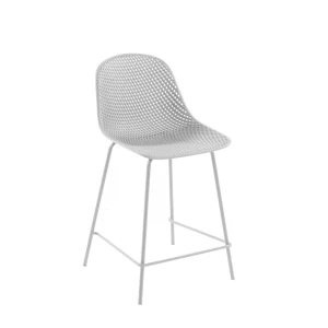 Kave Home Barstoel 'Quinby' kleur Wit (zithoogte 65cm)