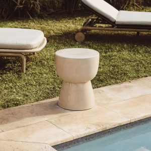 Kave Home Outdoor Bijzettafel Mesquida 36cm - Beige