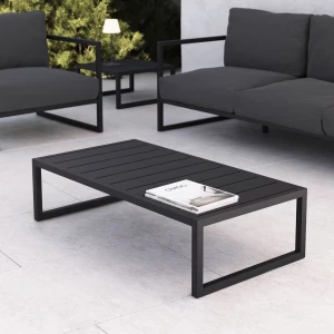 Kave Home Outdoor Salontafel 'Comova' 114 x 60cm, kleur Donkergrijs