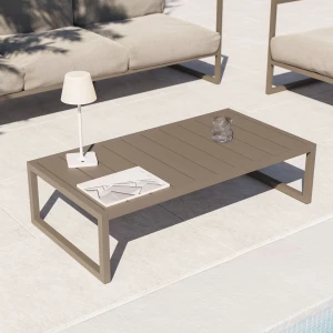 Kave Home Outdoor Salontafel 'Comova' 114 x 60cm, kleur Donkergroen