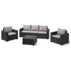 Keter Loungeset California Dale (4-delig) (Antraciet)