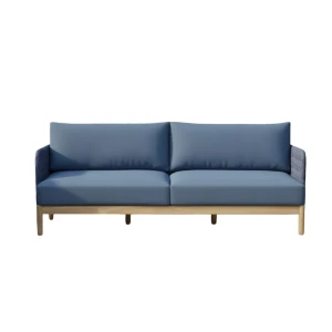 Kolbe sofa 3-seater navy steel/braided navy/acacia look teak Eurofar - Eurofar